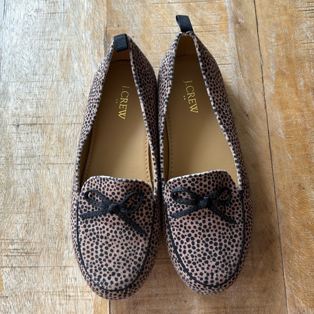 JCrew Leopard Print Loafers size 1